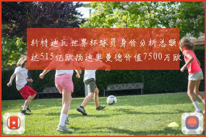 科特迪瓦世界杯球员身价分析总额达515亿欧扬迪奥曼德价值7500万欧